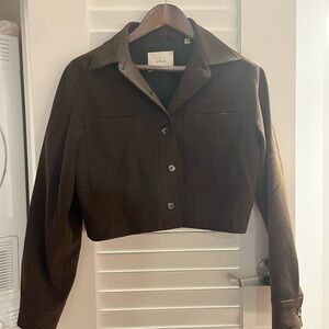 Aritzia Brown Cropped Jacket